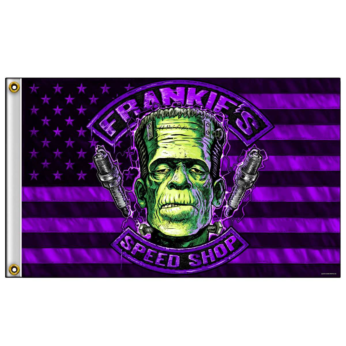 fga1080-a01_20_1200x1200_88169e5d-aa15-479d-8ded-27a8e9cde126.jpg Hot Leathers FGA1080 Frankie’s Speed Shop Flag - Image 1
