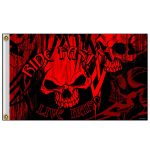 Hot Leathers FGA1082 Over The Top Skulls Flag