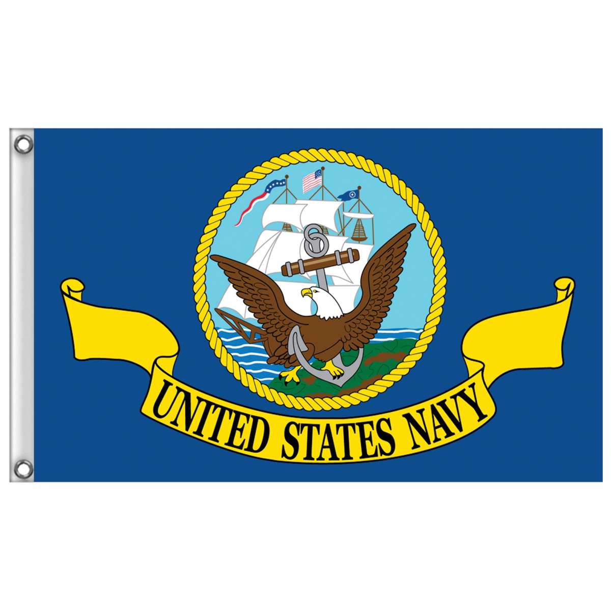 fge1002-a01_20_1200x1200_3ce9407c-7f7a-487a-91e0-97fc61d33afd.jpg Hot Leathers United States Navy Flag FGE1002 - Image 1