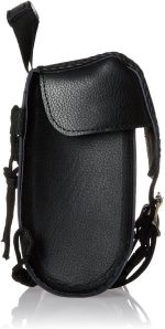First Manufacturing FIBAG8501 Black Leather Braided Motorcycle Bar Bag - Image 3