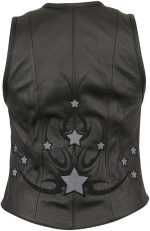 First Manufacturing FIL580CSL Women’s Black ‘Stardom’ Motorcycle Leather Vest - Image 2
