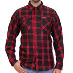 Hot Leathers FLM2021 Men’s Red and Black Flannel Long Sleeve Shirt