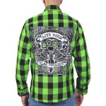 Hot Leathers FLM2106 Men’s Brass Knuckles Flannel Long Sleeve Shirt