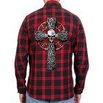 Hot Leathers FLM2112 Men’s Celtic Cross Flannel Long Sleeve Shirt