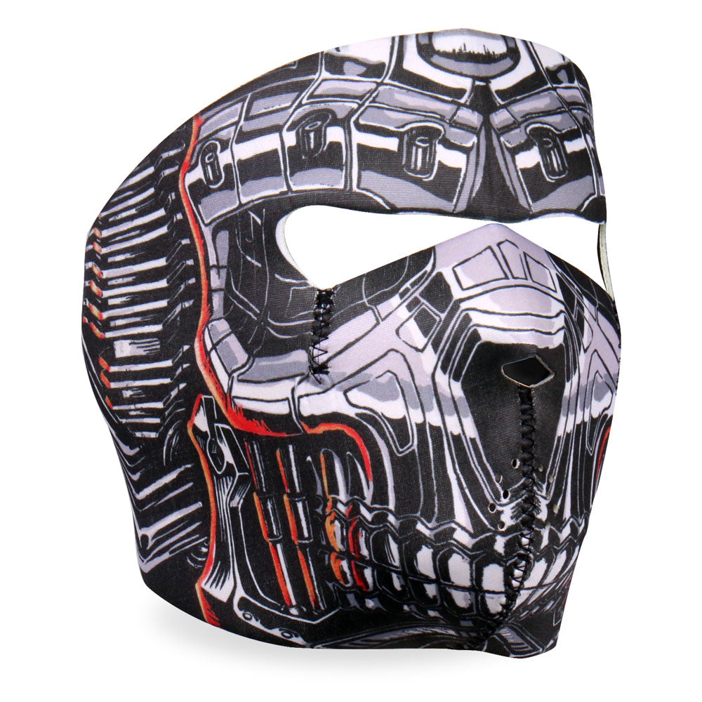 fma1022-a01.jpg Hot Leathers FMA1022 Robo Skull Neoprene Face Mask - Image 1