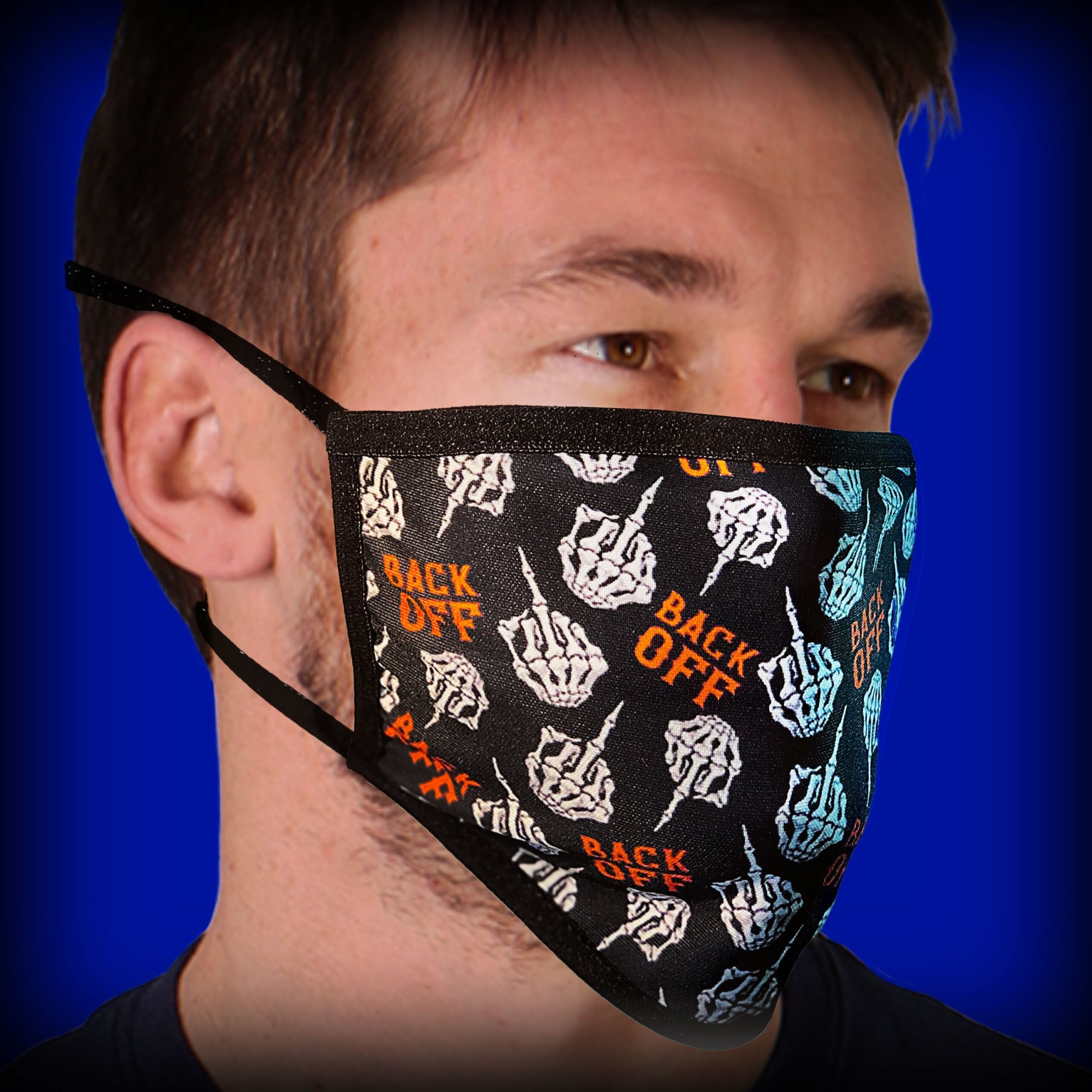 fmd1009-a01-scaled-1.jpg Hot Leathers FMD1009 Back Off Finger Face Mask - Image 1
