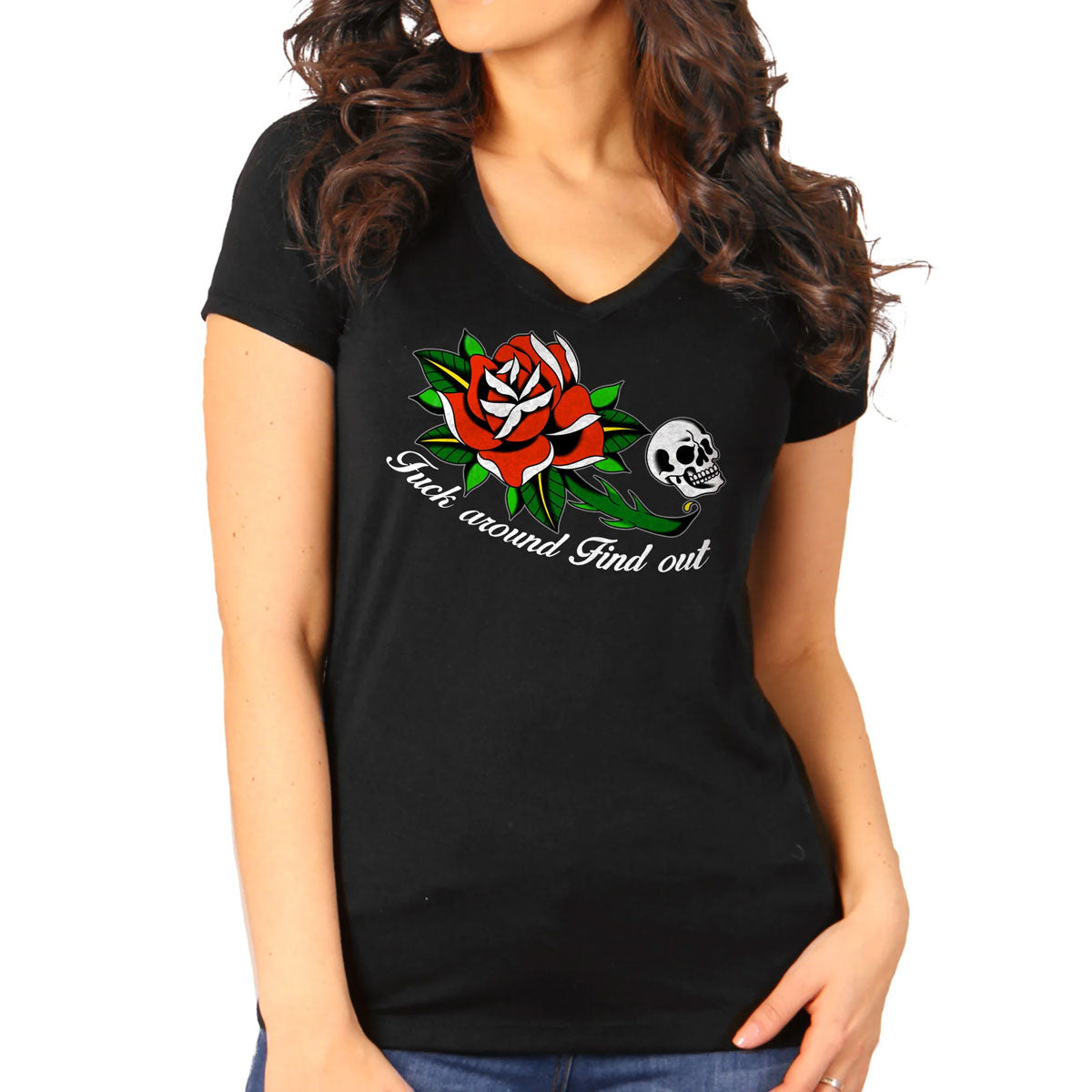 glc1551-1-web.jpg Hot Leathers Ladies Fuck Around Find Out T-Shirt GLC1551 - Image 1