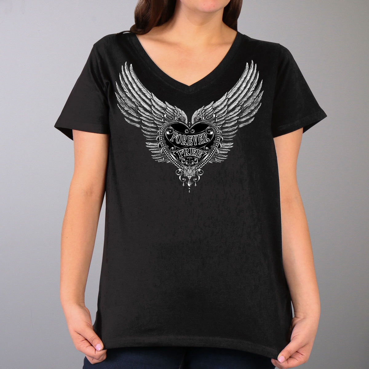 glr1509-m01-mlync.jpg Hot Leathers GLR1509 Silver Flight Forever Free Ladies Tee - Image 1