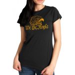 Hot Leathers GLR1556 Women’s We the People Black Print T-Shirt