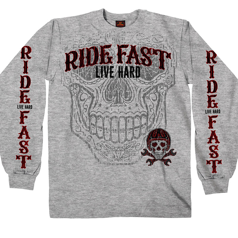 gmd2480-a01_800.jpg Hot Leathers GMD2480 Men’s Sugar Wrenches Ash Long Sleeve Shirt - Image 1