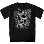 Hot Leathers GMS1546 Men’s Black F*** Around Find Out Skull T-Shirt