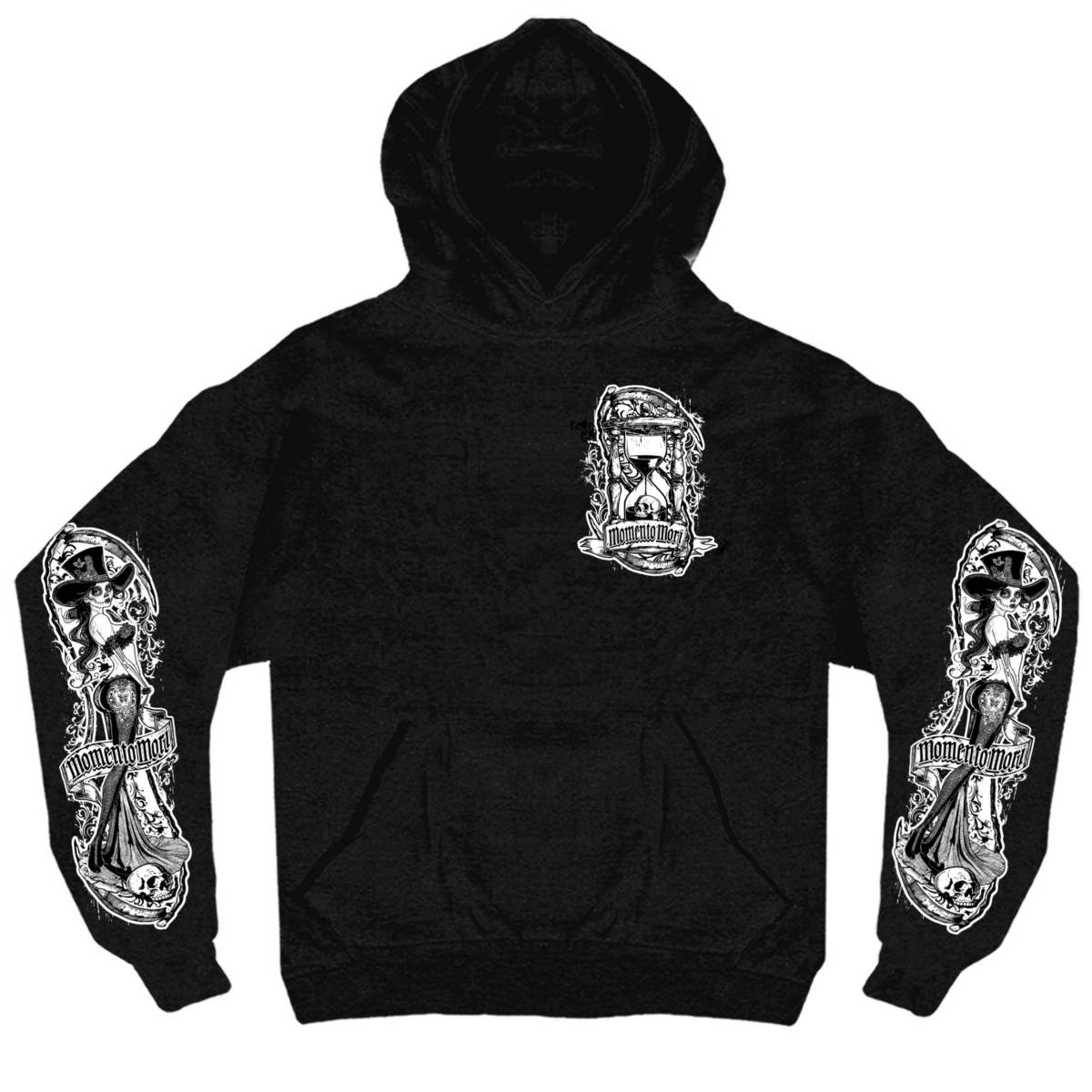gms4538-a01.jpg Hot Leathers GMS4538 Men’s Memento Mori Hooded Pullover Sweatshirt - Image 1