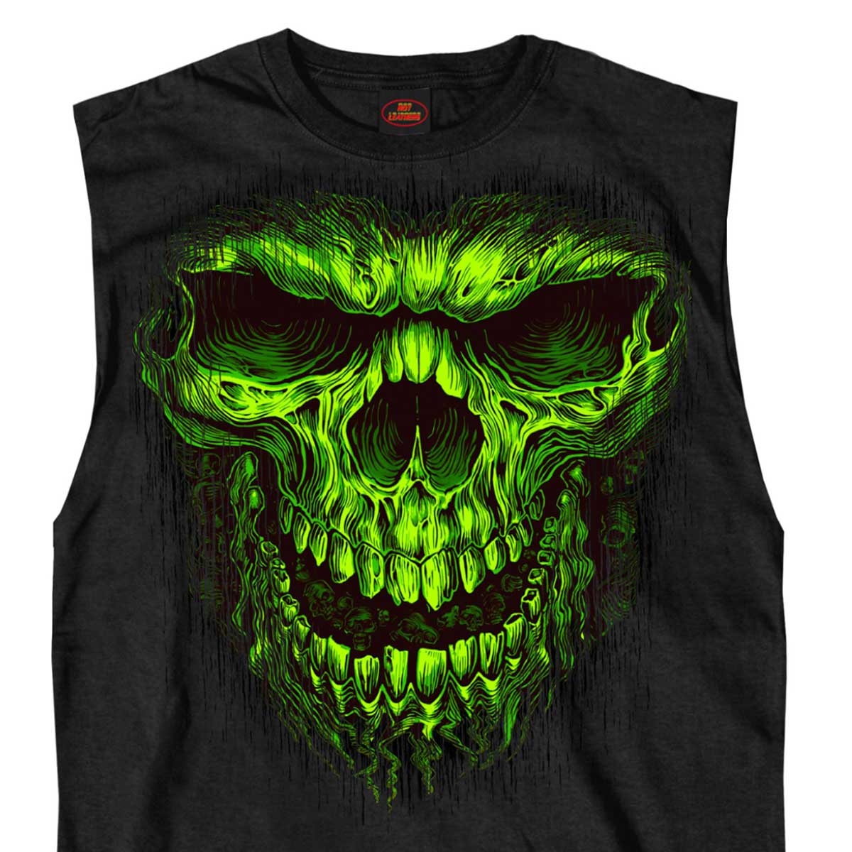gmt3201-a01.jpg Hot Leathers GMT3201 Men’s Black ‘Shredder’ Sleeveless Tank Top Shirt - Image 1
