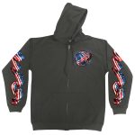 Hot Leathers GMZ4532 Men’s Charcoal ‘Hoop Eagle Hoodie’