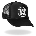 Hot Leathers GSH1003 13 Black Trucker Hat - Image 2