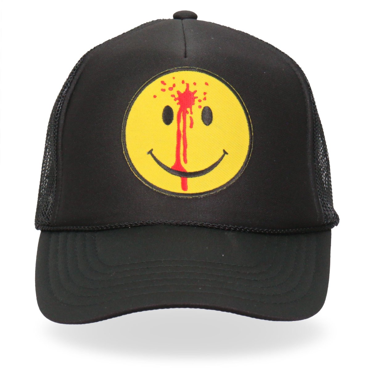 gsh1028-a01.jpg Hot Leathers GSH1028 Smiley Face Bullet Trucker Hat - Image 1