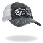Hot Leathers Crooked Road Gray And White Trucker Hat GSH1042 - Image 6