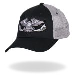 Hot Leathers GSH2006 Eagle Tattoo Trucker Black and Grey Hat - Image 3