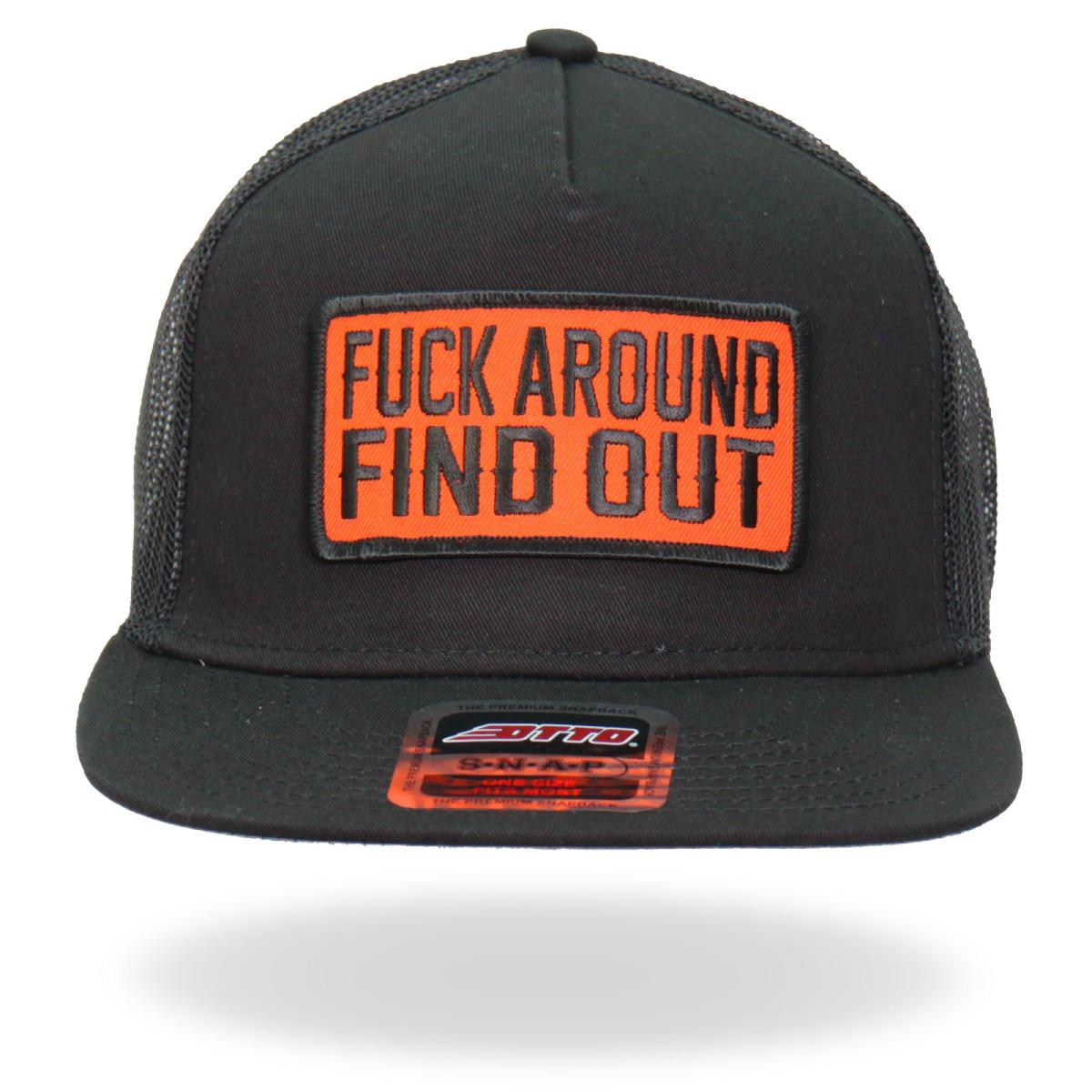 gsh2010-a01.jpg Hot Leathers GSH2010 Fuck Around Find Out Snapback Hat - Image 1