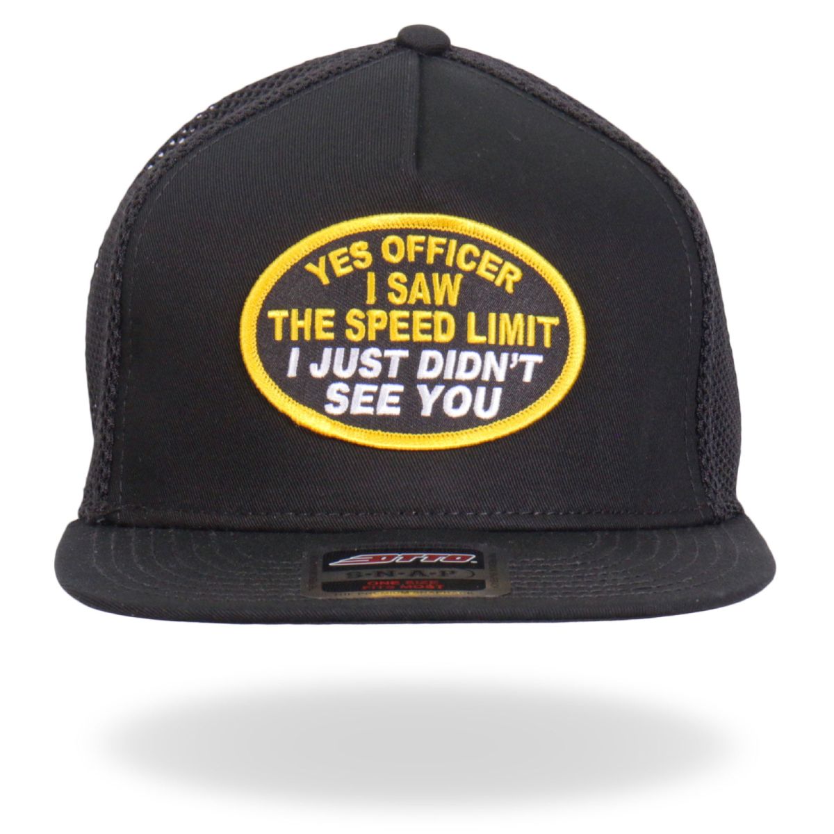 gsh2019-a01.jpg Hot Leathers GSH2019 Yes Officer Snapback Hat - Image 1