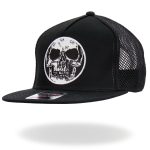 Hot Leathers GSH2023 Black Circle Skull Snapback Hat - Image 4