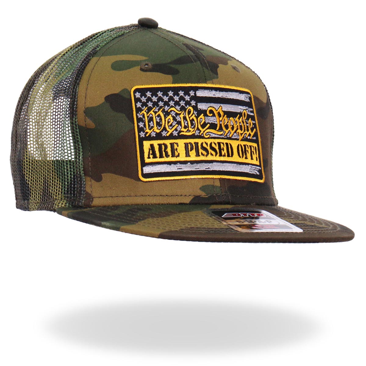 gsh2028-a06-edit-a.jpg Hot Leathers GSH2028 Black We The People Camo Snapback Hat - Image 1