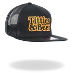 Hot Leathers Black Orange And Yellow Snapback Titties & Beer GSH2042 - Image 5