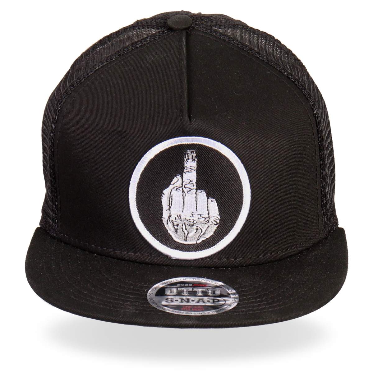 gsh4001-a01.jpg Hot Leathers GSH4001 DILLIGAF Middle Finger Snap Back Hat - Image 1