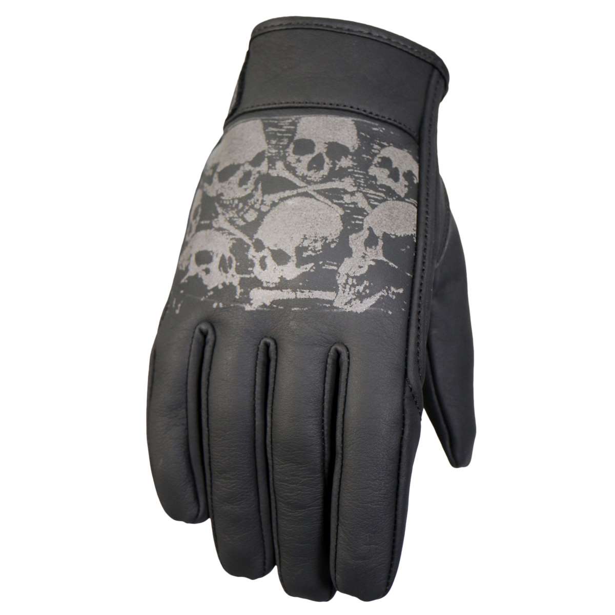 gvm1304-a01_20_1200x1200_05f0b114-220b-4c2e-9e18-2e1f8f95b62c.jpg Hot Leathers Ancient Skull Leather Gloves GVM1304 - Image 1