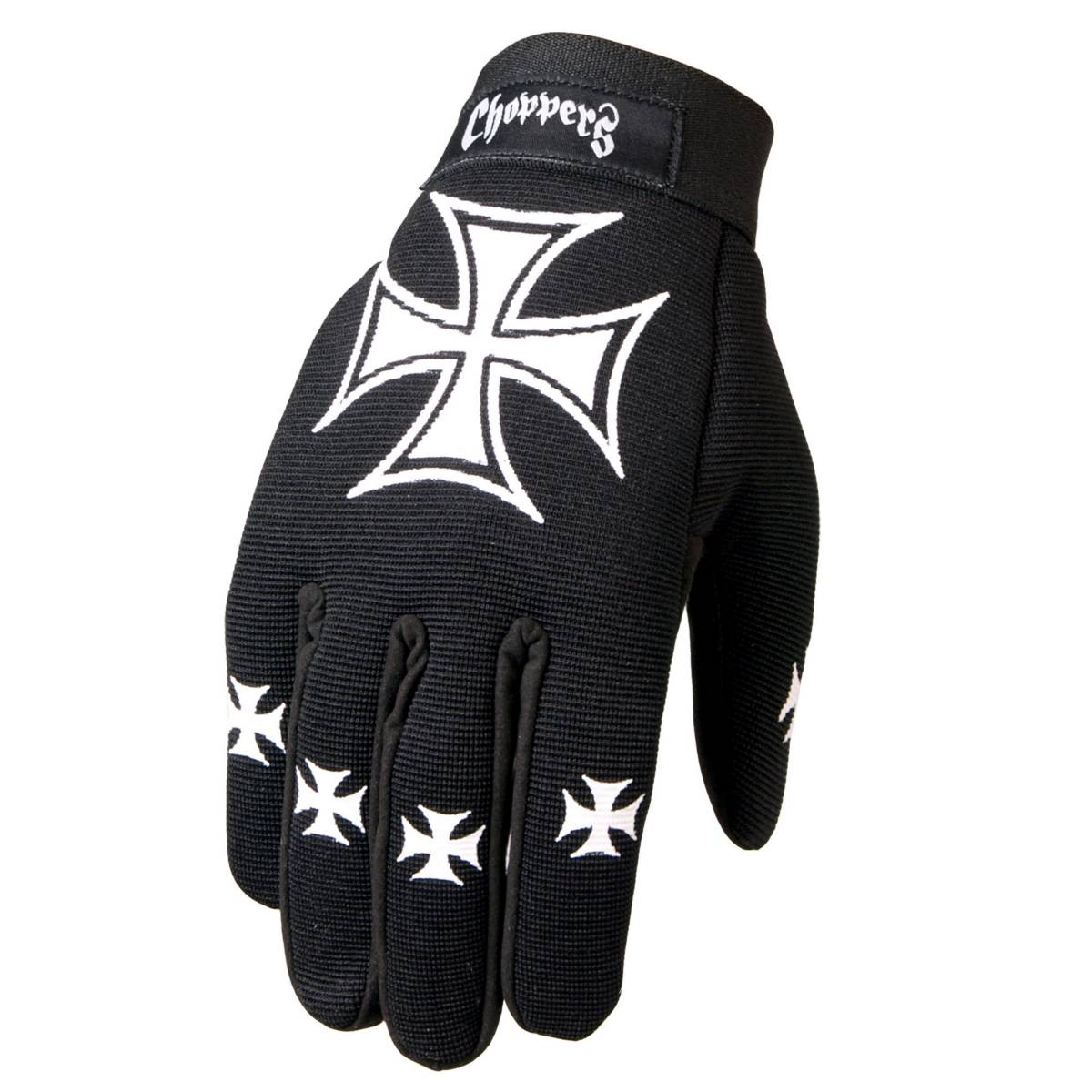 gvm2001-a01.jpg Hot Leathers GVM2001 Iron Crosses Choppers Mechanics Gloves - Image 1