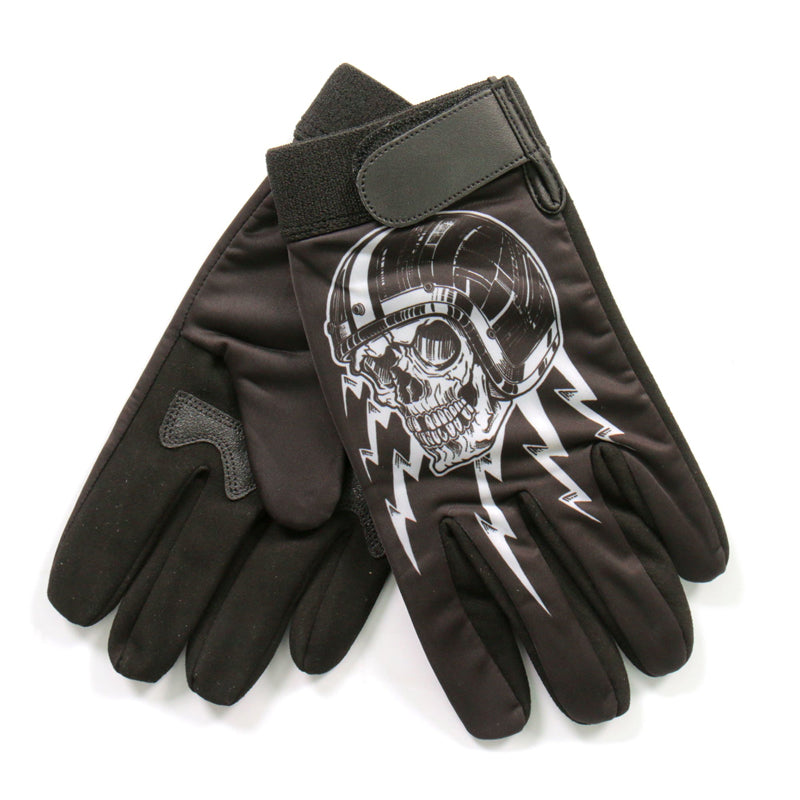 gvm3005-a03.jpg Hot Leathers GVM3005 Sublimated 3/4 Skull Mechanics Glove - Image 1
