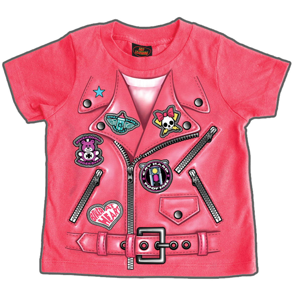 gys1033-a01_1.jpg Hot Leathers GYS1033 Girls Leather Jacket Toddler T-Shirt - Image 1