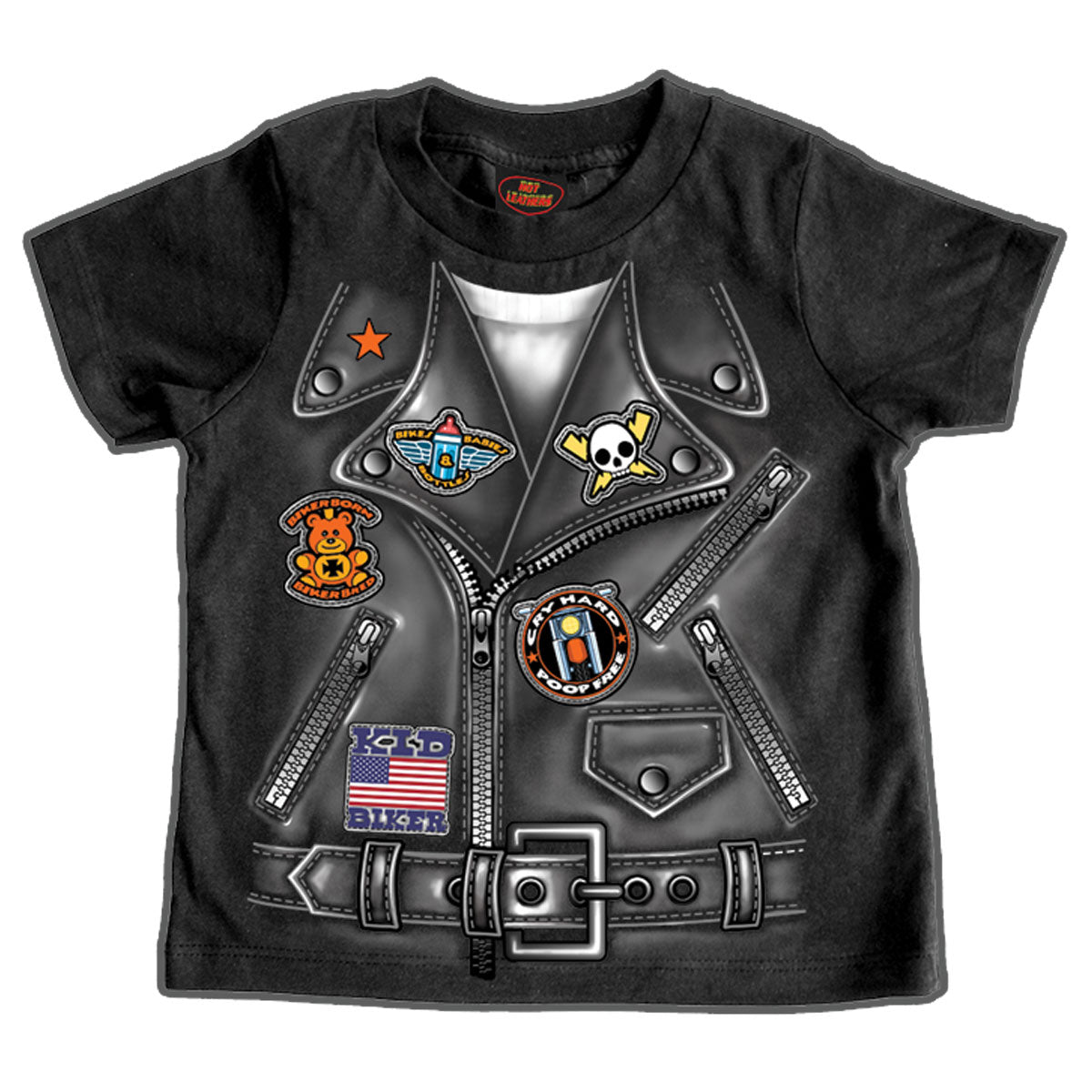 gys1034-a01_1.jpg Hot Leathers GYS1034 Boys Leather Jacket Toddler T-Shirt - Image 1