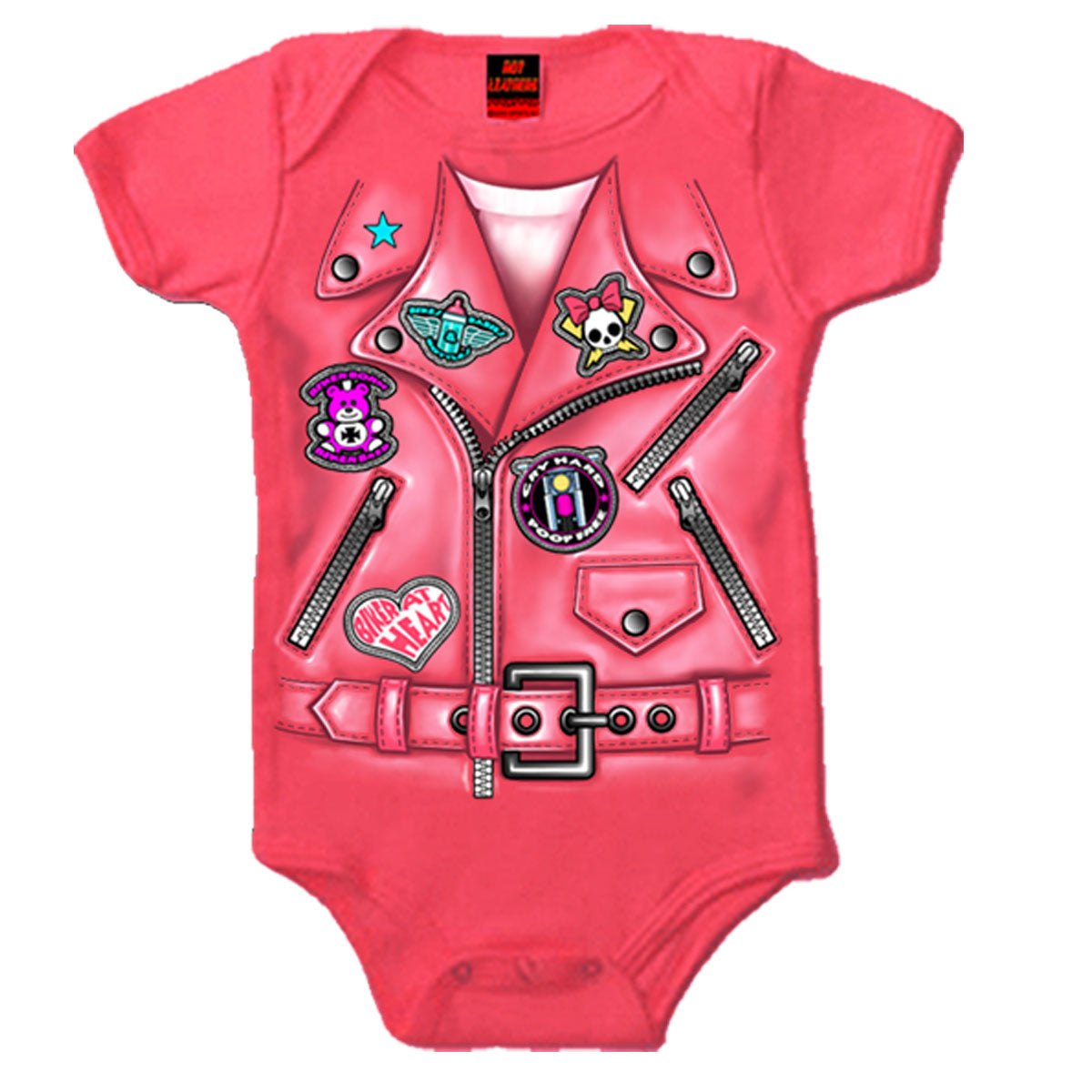 gys1035-a01_1.jpg Hot Leathers GYS1035 Girls Leather Jacket Baby Bodysuit - Image 1