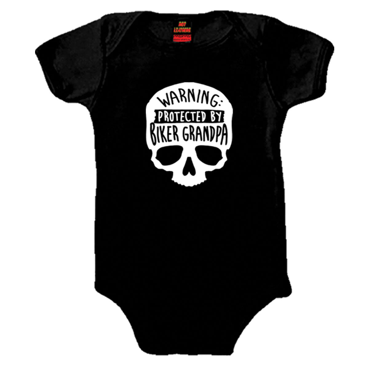 gys1038-a01_1.jpg Hot Leathers GYS1038 Biker Grandpa Black Baby Bodysuits - Image 1