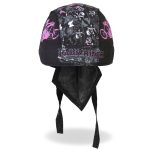 Hot Leathers HWH1022 Lady Rider Stud Headwrap - Image 4