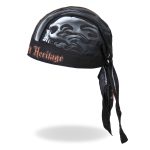Hot Leathers HWH1047  Skull Face Headwrap - Image 2