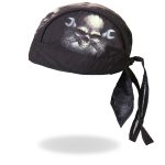 Hot Leathers HWH1054  Skull and Wrench Bones Headwrap - Image 2
