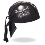 Hot Leathers HWH1054  Skull and Wrench Bones Headwrap - Image 4