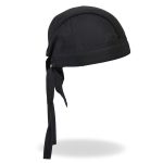 Hot Leathers HWH1064  Classic Black Premium Headwrap - Image 3