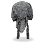Hot Leathers HWH1107 Charcoal Dye Denim Headwrap - Image 5