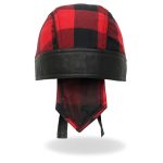 Hot Leathers HWH1108 Red Buffalo Plaid Headwrap - Image 2