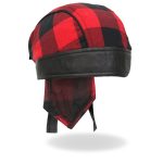 Hot Leathers HWH1108 Red Buffalo Plaid Headwrap - Image 3