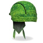 Hot Leathers HWH1116 Green Paisley Headwrap - Image 3
