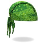 Hot Leathers HWH1116 Green Paisley Headwrap - Image 4