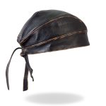 Hot Leathers HWL1008 Brown Rub-Off Seam Leather Headwrap - Image 4