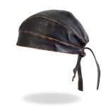 Hot Leathers HWL1008 Brown Rub-Off Seam Leather Headwrap - Image 6