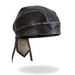 Hot Leathers HWL1009 Grey Rub-Off Seam Leather Headwrap - Image 3