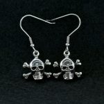 Hot Leathers JWE1103 Stainless Steel Skull and Crossbones Earrings - Image 2