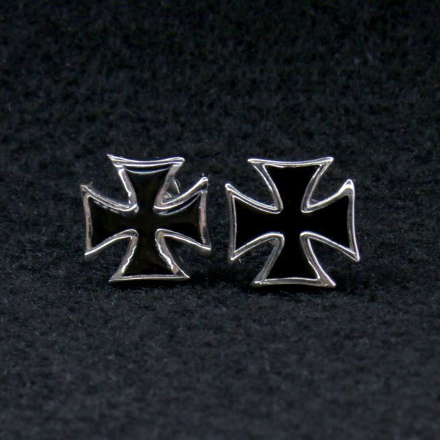 jwe2103-a01.jpg Hot Leathers JWE2103 Iron Cross Post Earrings - Image 1